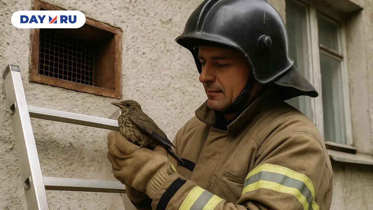 Птенца спасил