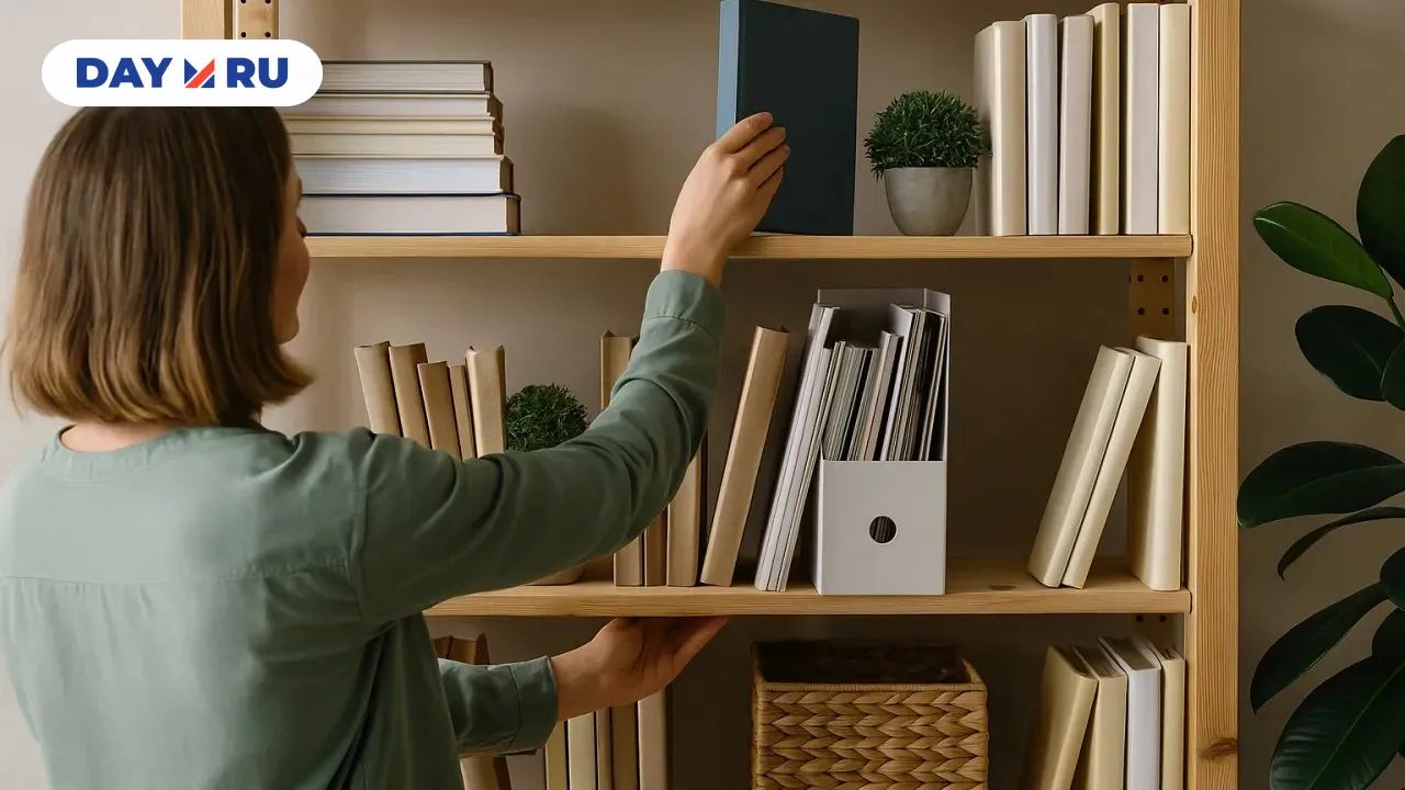 Женщина наводит порядок