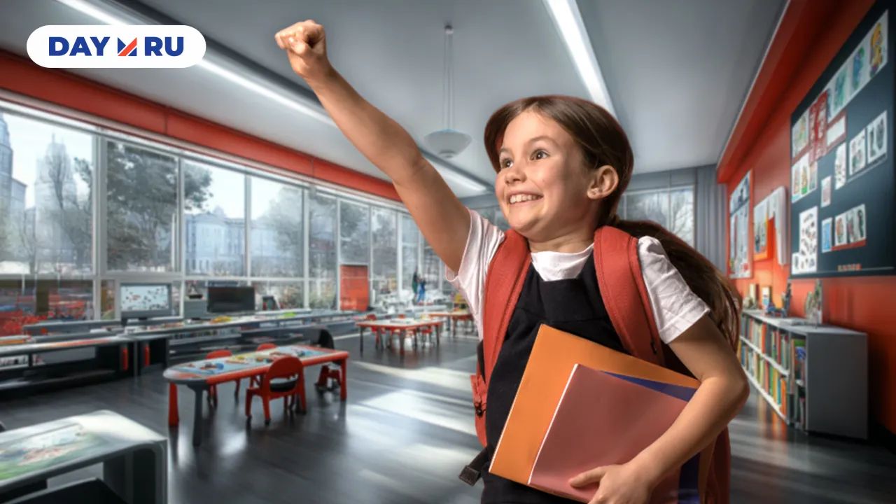 счастливый школьник