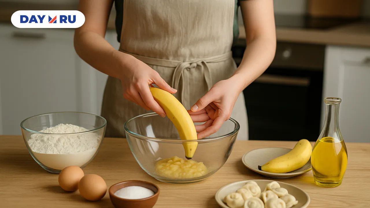 Банан вместо яйца в пирог