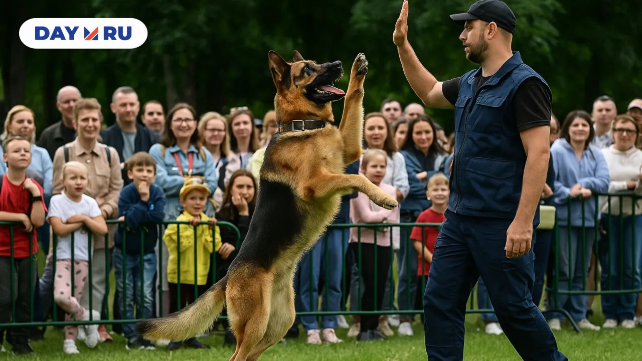 Показательные выступления собак