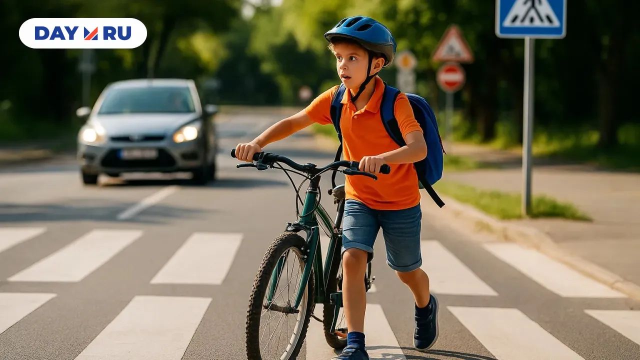 Ребенок на пешеходном переходе