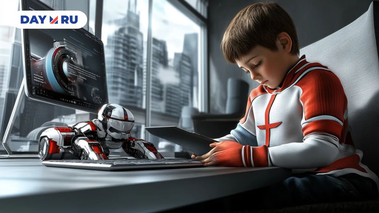 мальчик учится