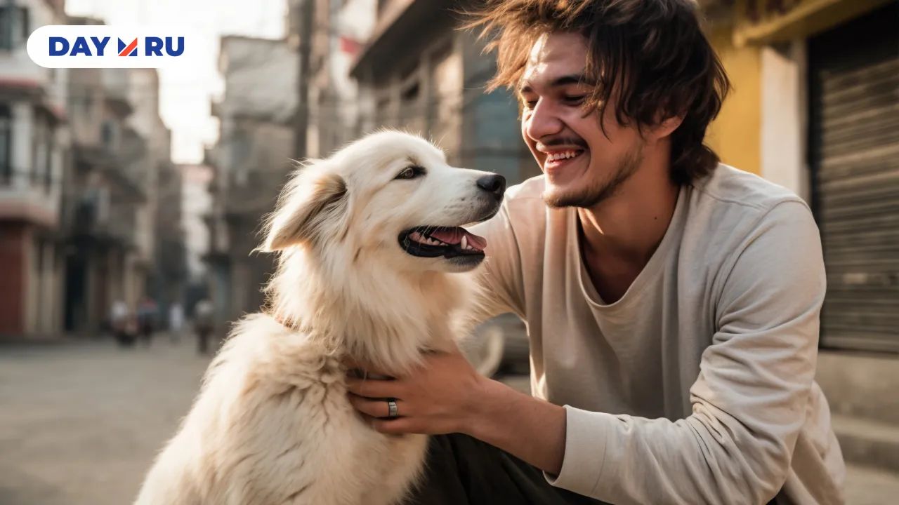 хозяин и собака