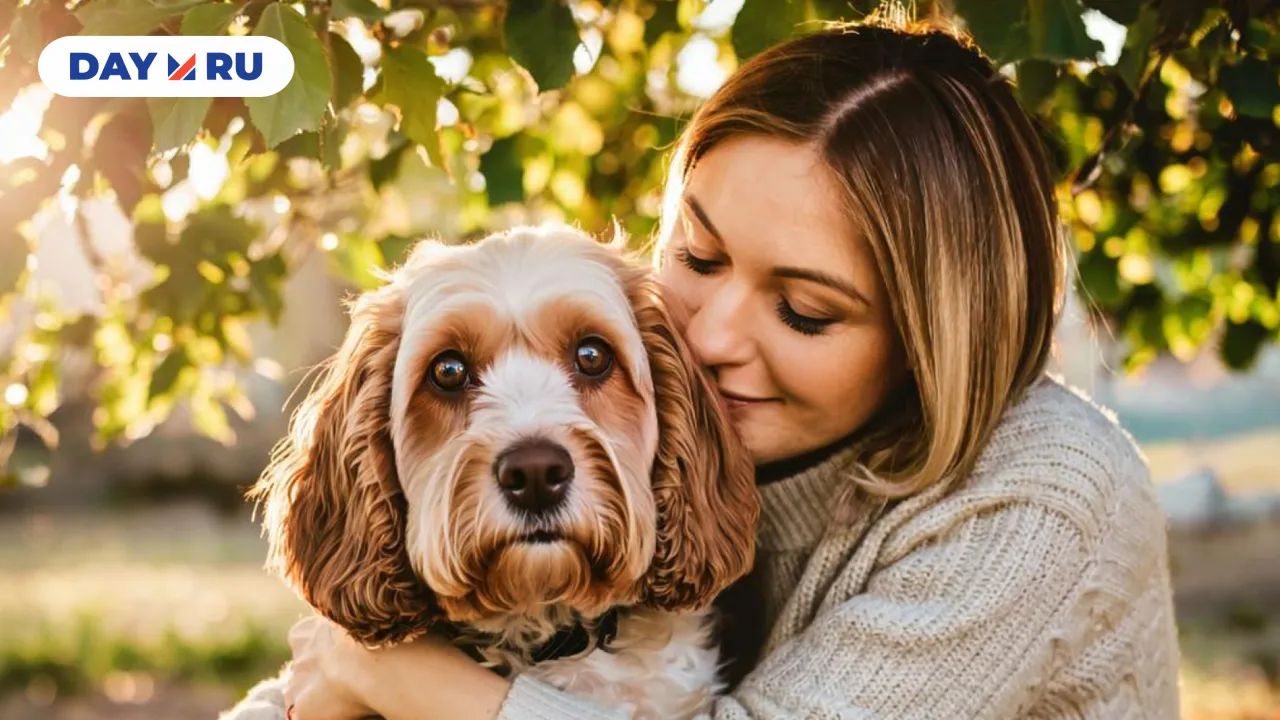 девушка с собакой