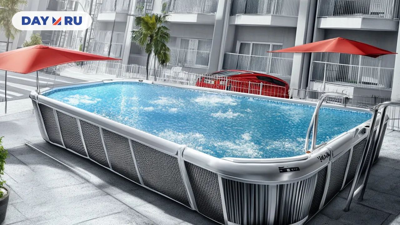 Бассейн во дворе Бассейн во дворе