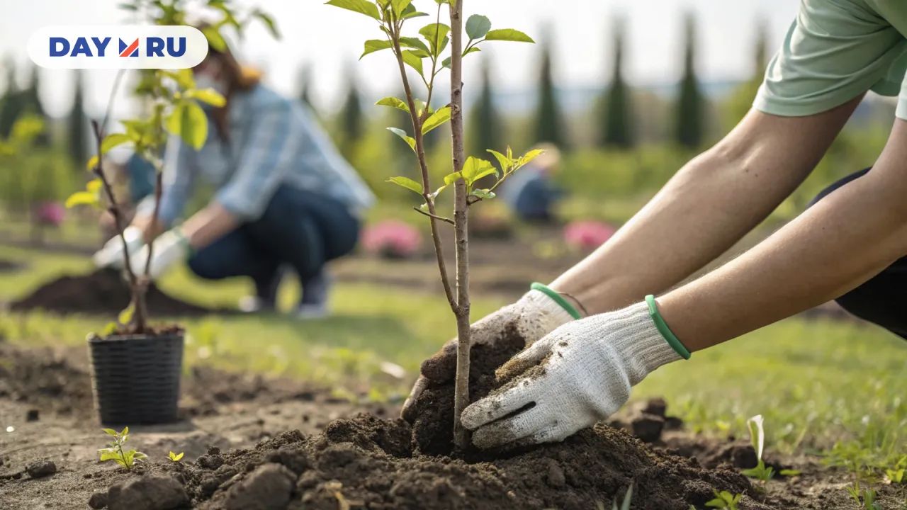 Посадка деревьев