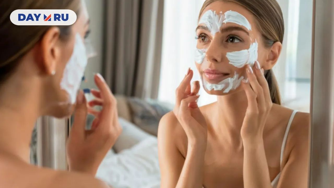 девушка умывается