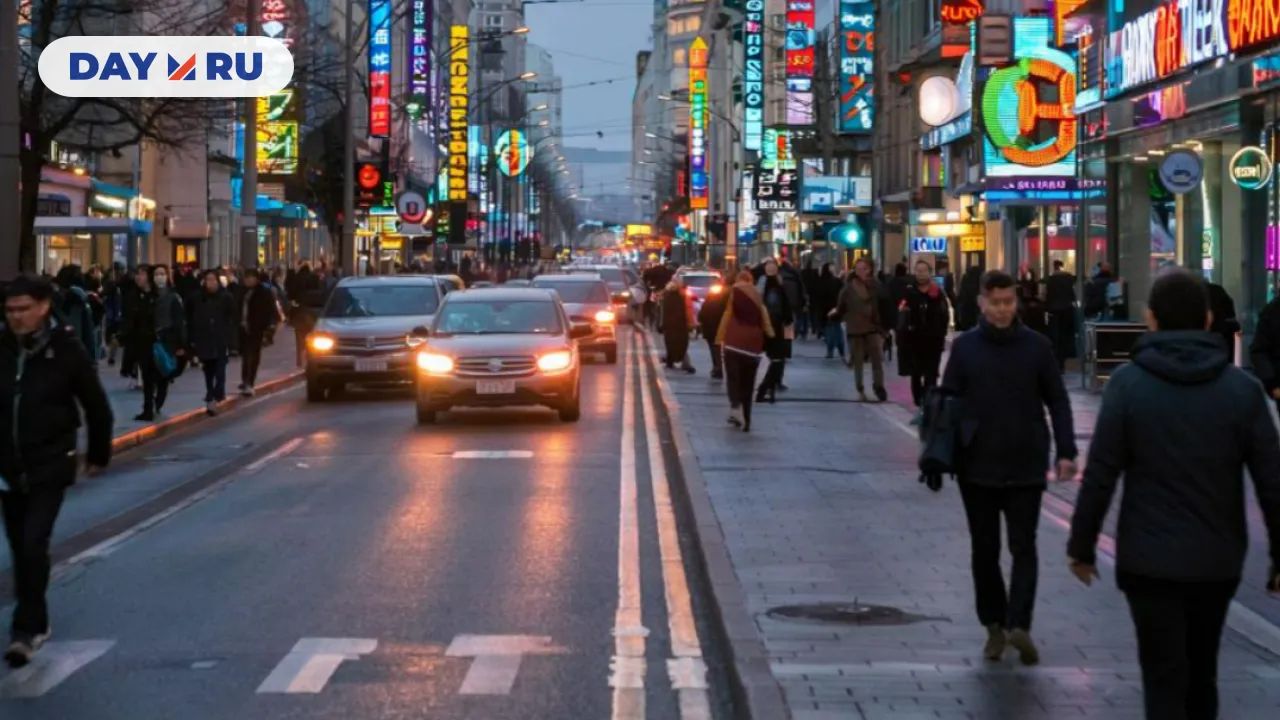 улица оживленная