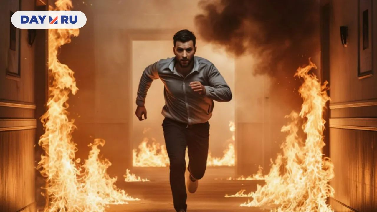 мужчина бежит