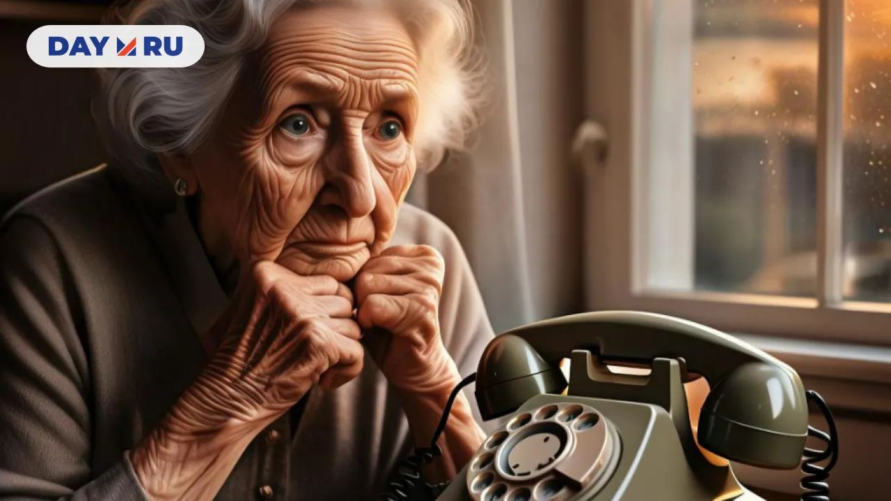 пенсионерка и телефон