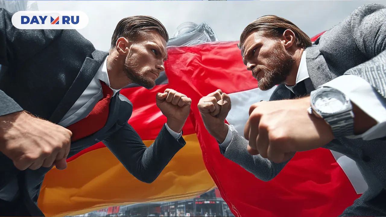 Немцы и швейцарцы борются