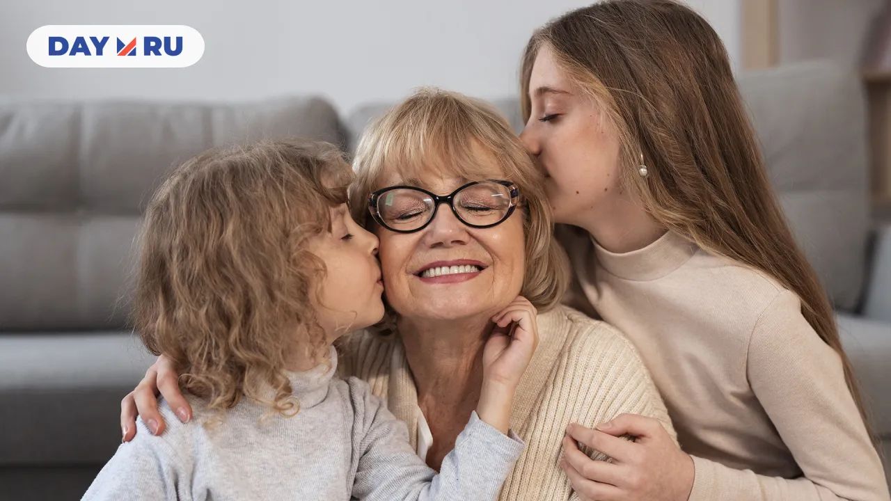 Бабушка с внуками