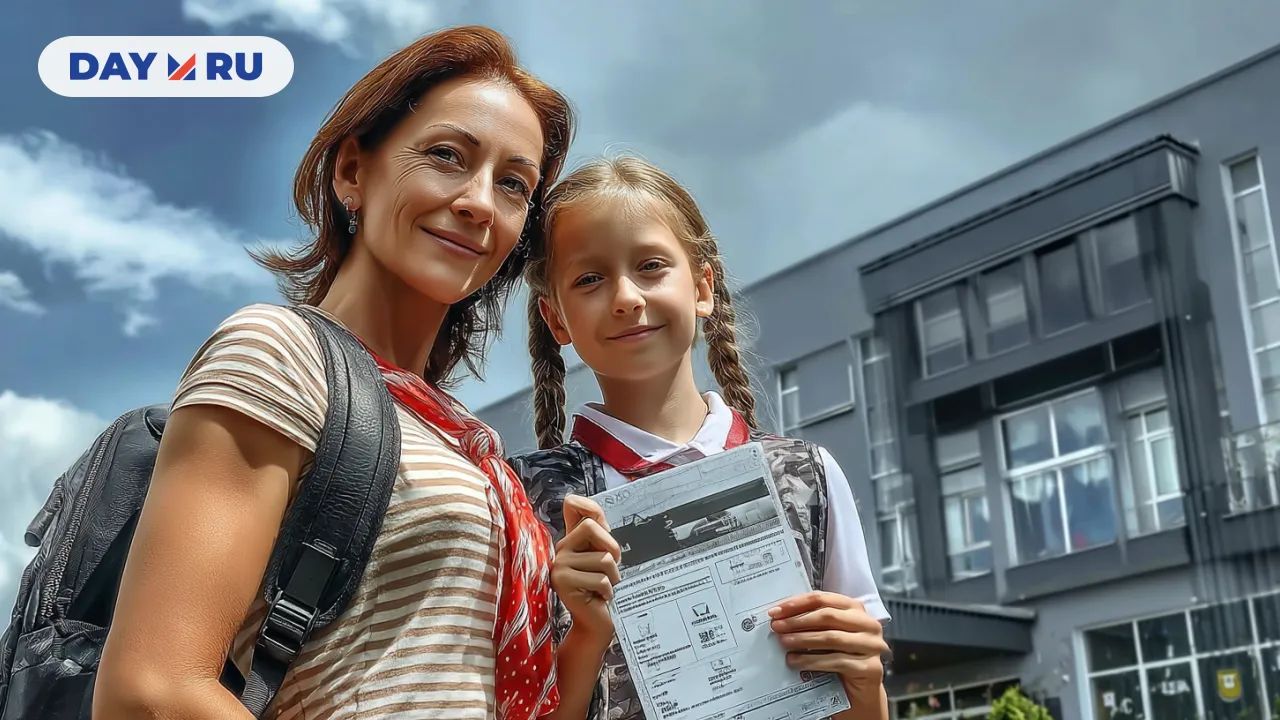 Мама с дочкой-школьницей