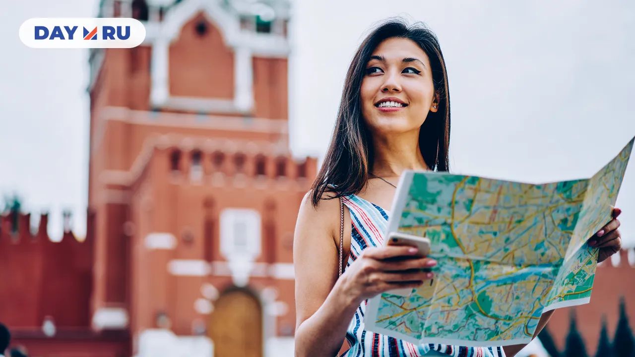 Туристка в Москве