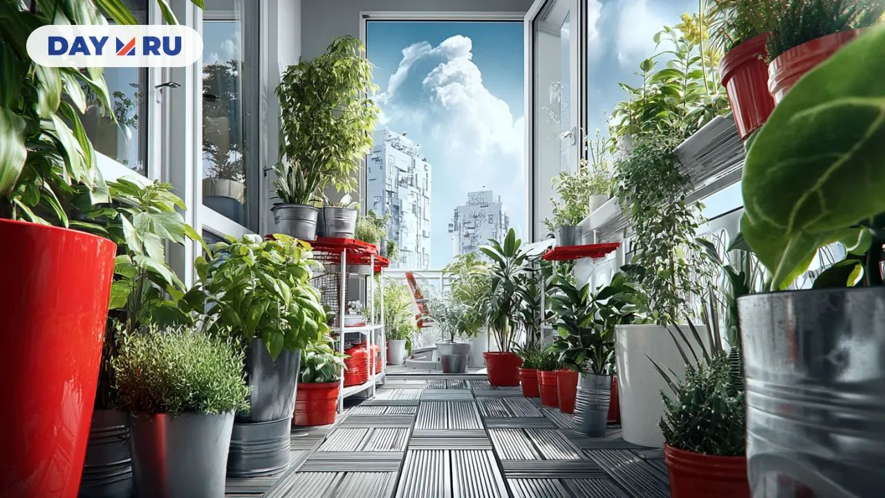 Балкон в цветах