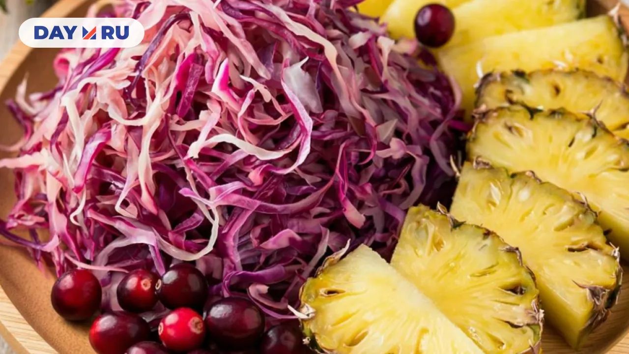 Капуста с ананасом