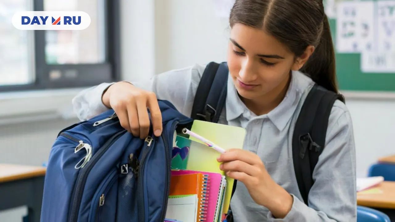 девочка с портфелем