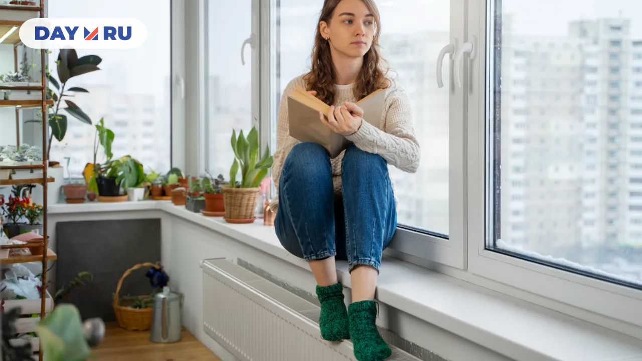 Девушка, квартира, окно