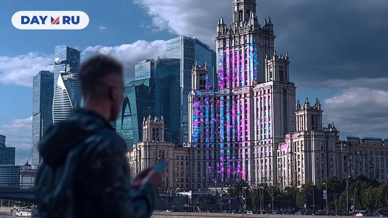 Мужчина, здание