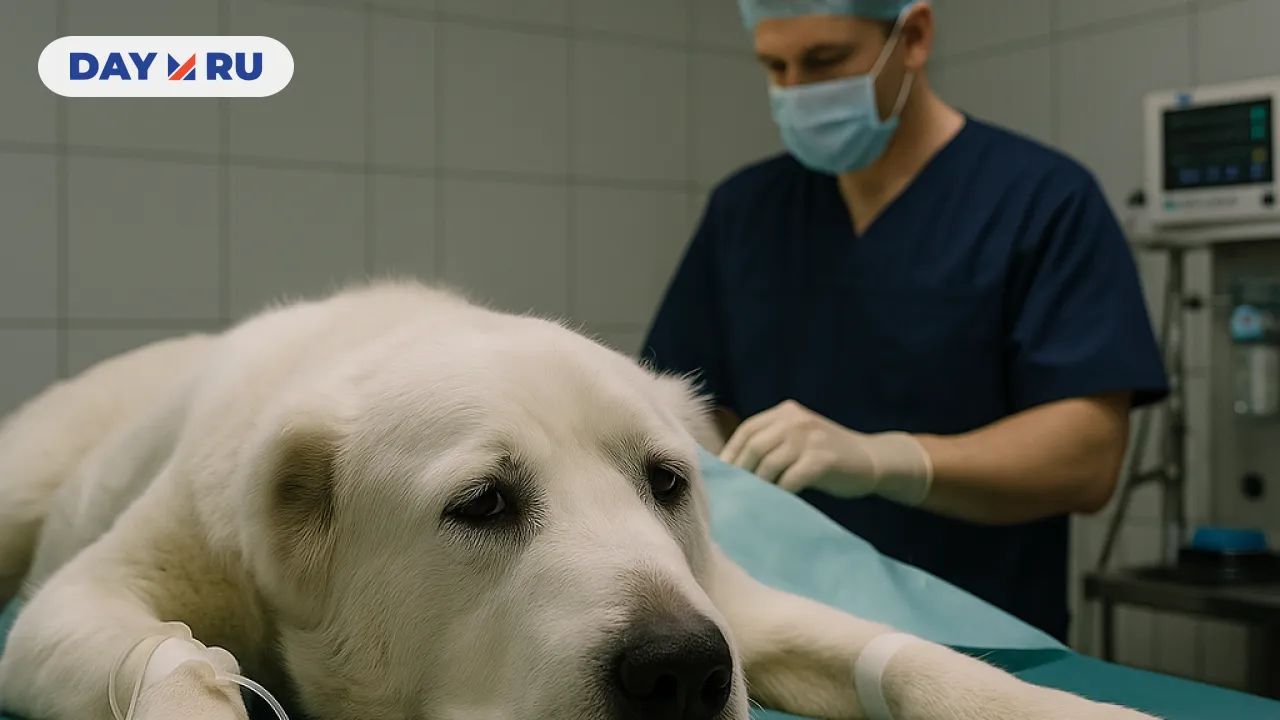 собака в операционной