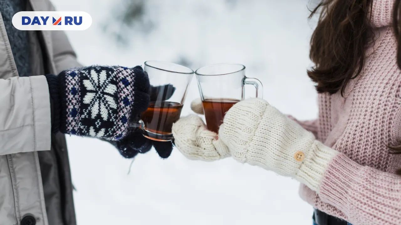 Зима, чай, руки