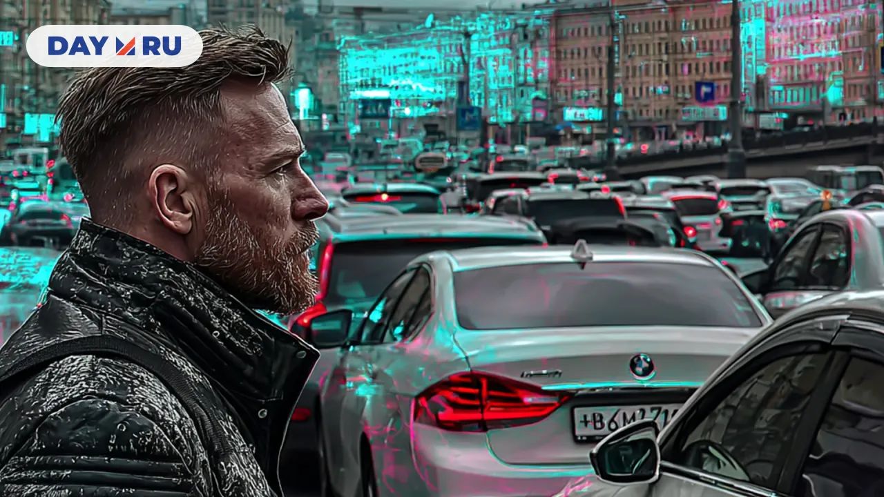 Мужчина, пробка