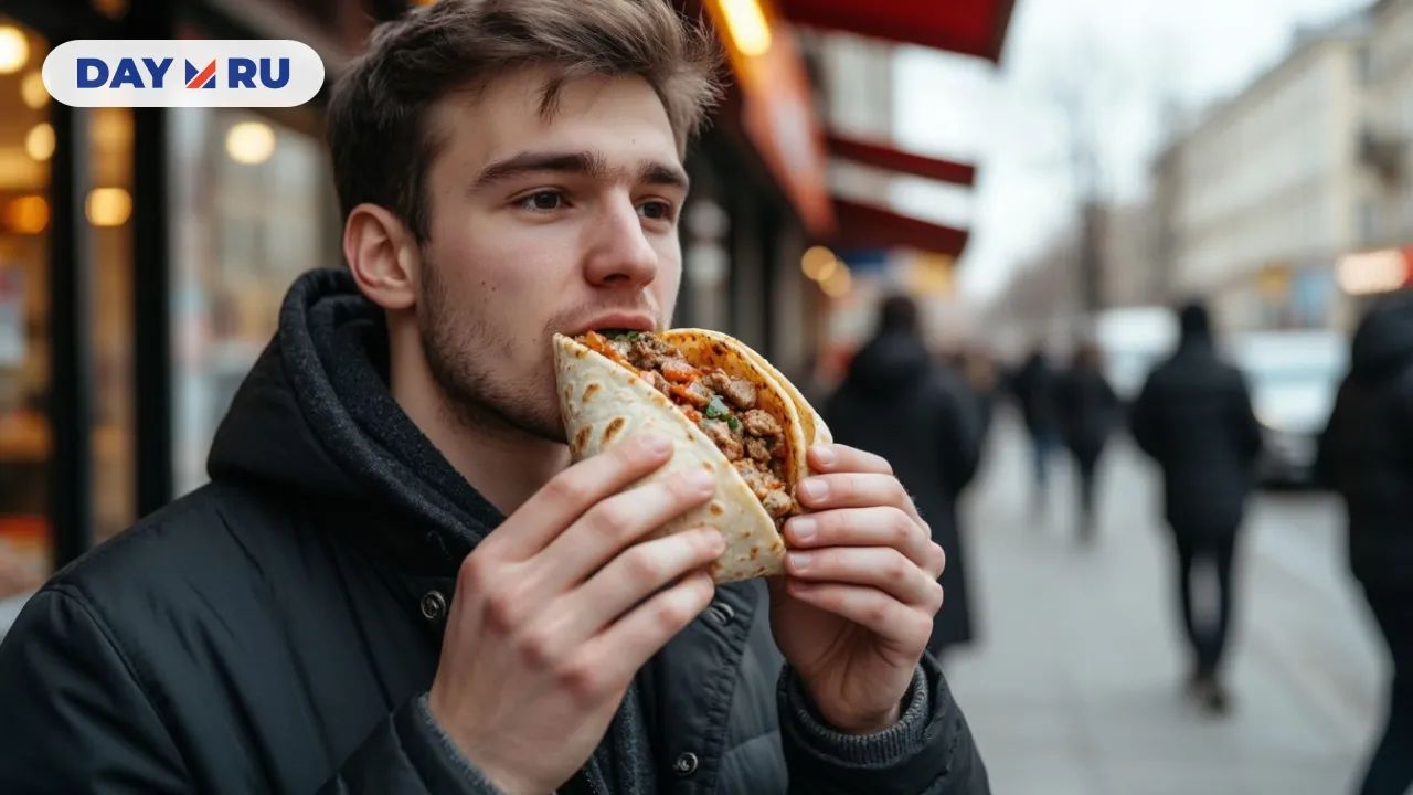 Человек, шаурма