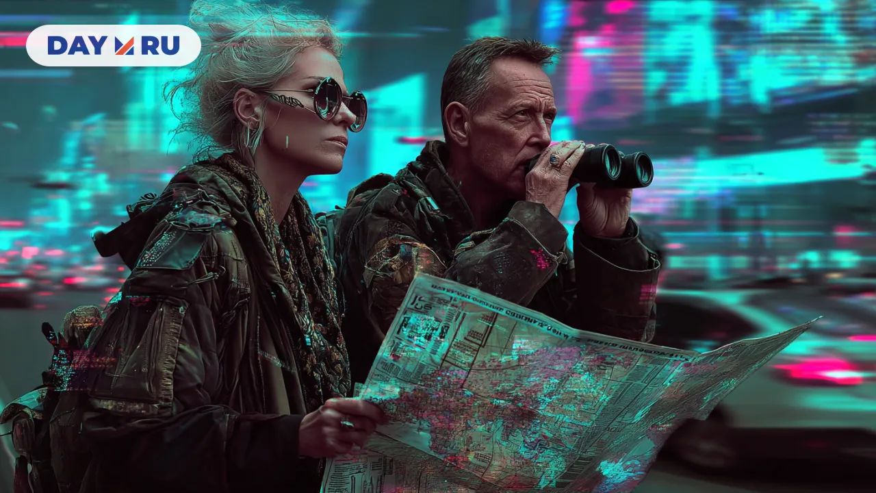 Люди, карта, город