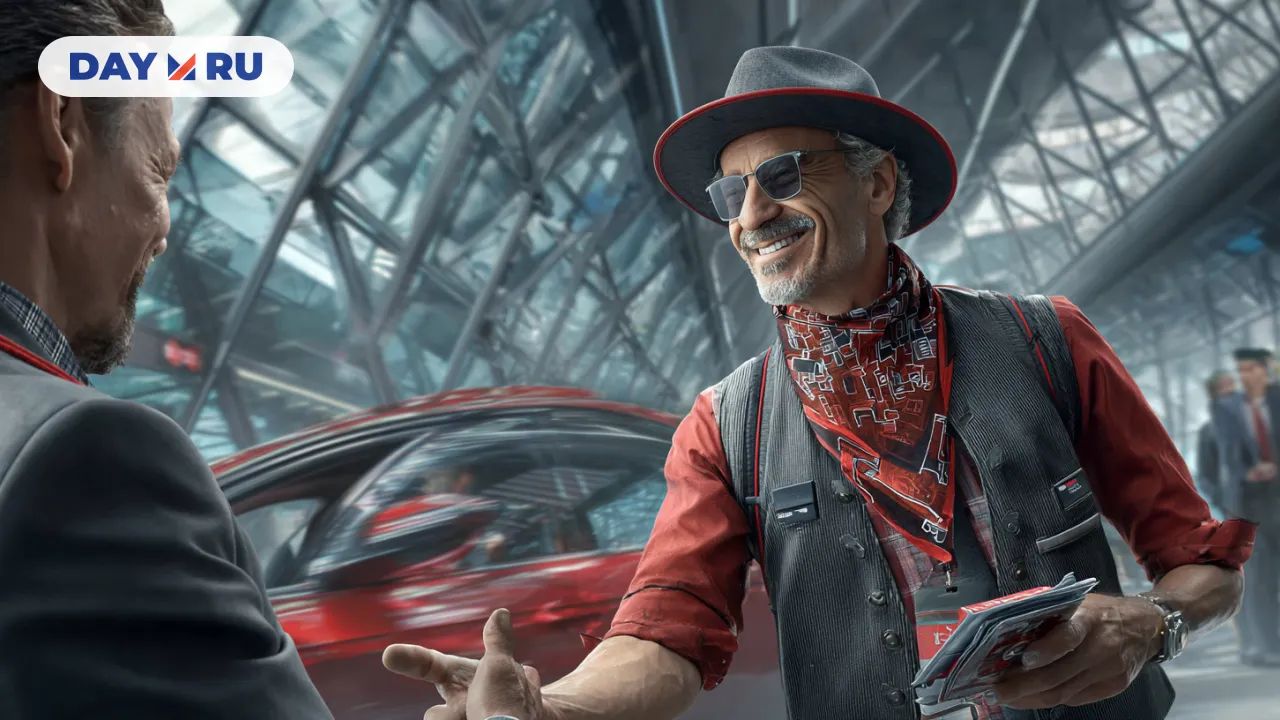 Турист и таксист, арт