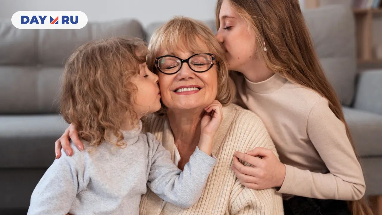 Бабушка с внуками