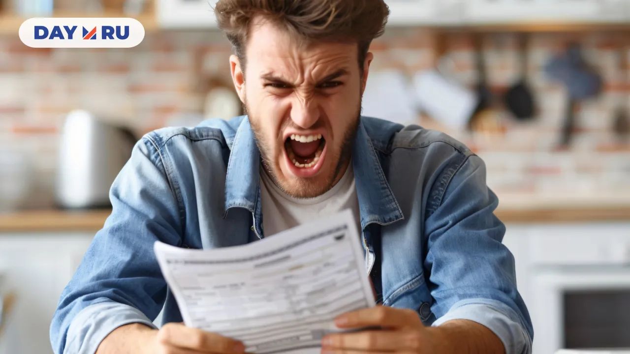 Мужчина, штраф, злость