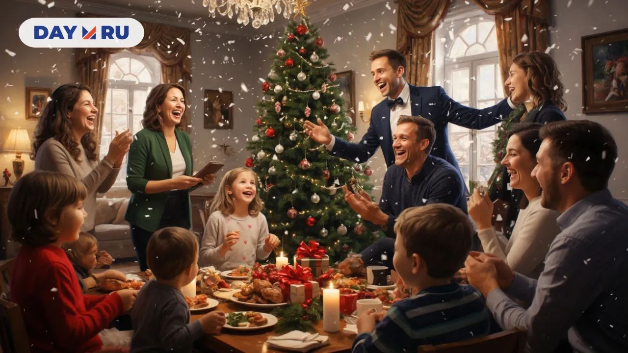 Новый год, семья