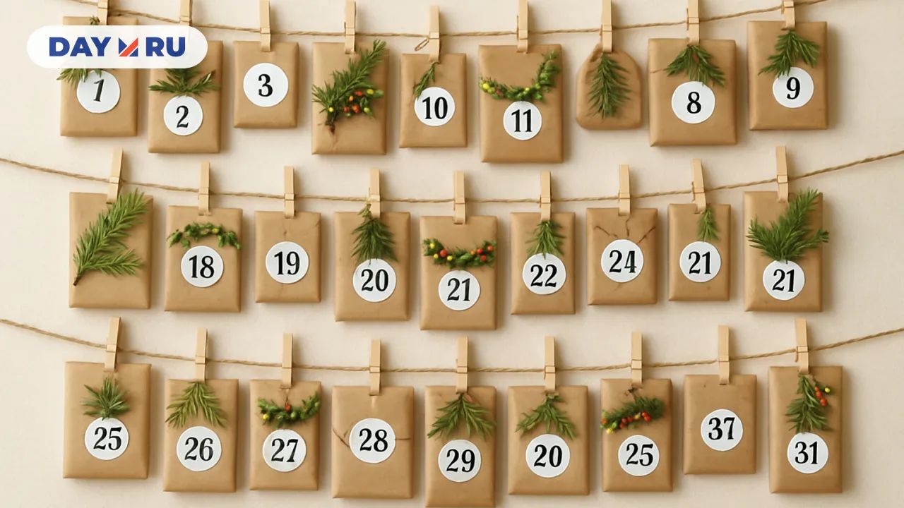 Праздник начинается с пакетов: делаем адвент-календарь в стиле минимализм