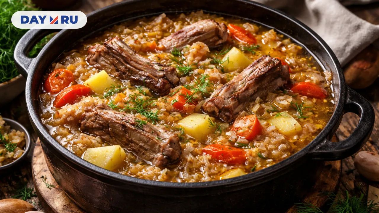 Томлёные щи из квашеной капусты по-деревенски