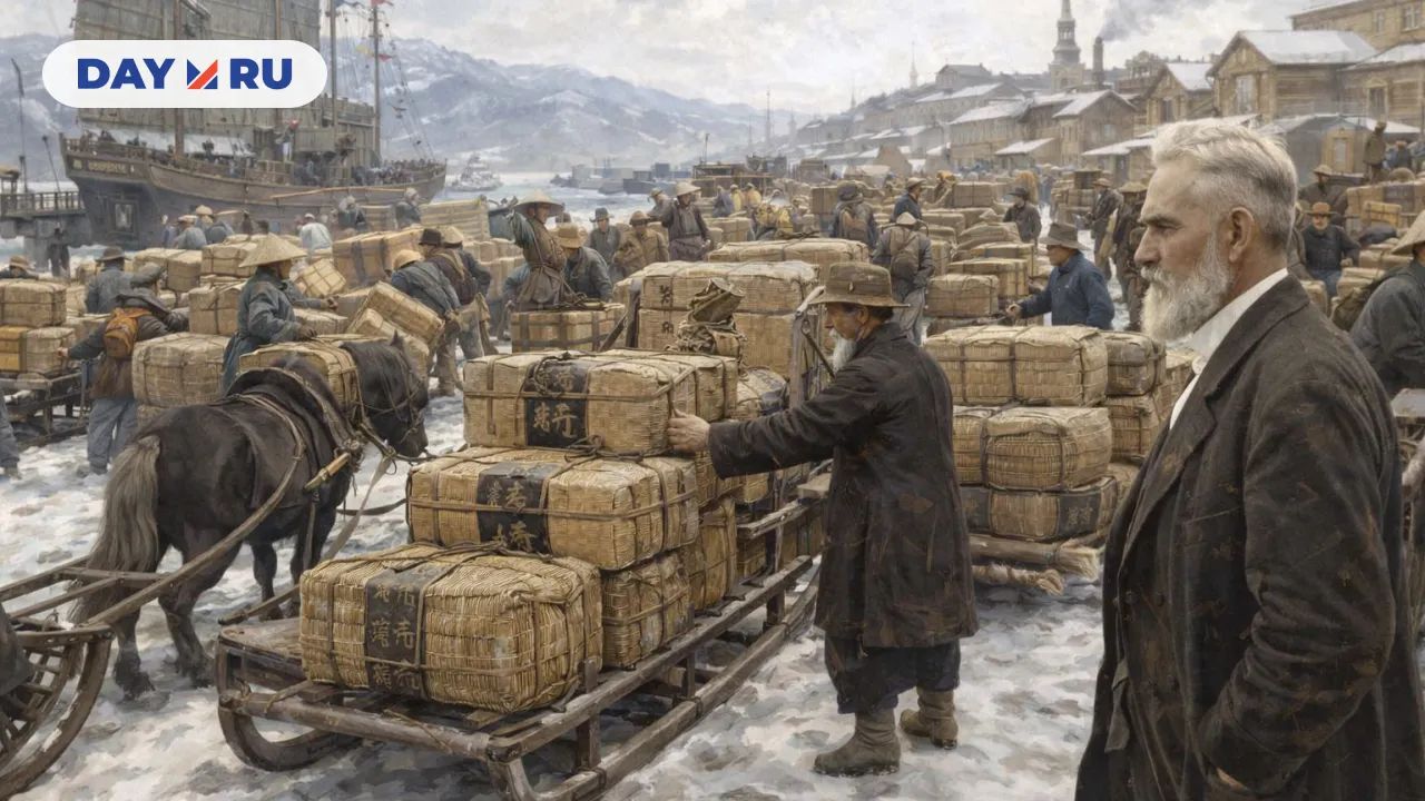 Купцы перевозят чай из Китая в Россию