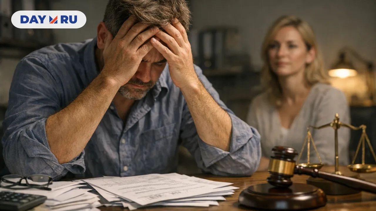 Мужчина сидит, уткнувшись головой в ладони, словно застрял в моменте отчаяния