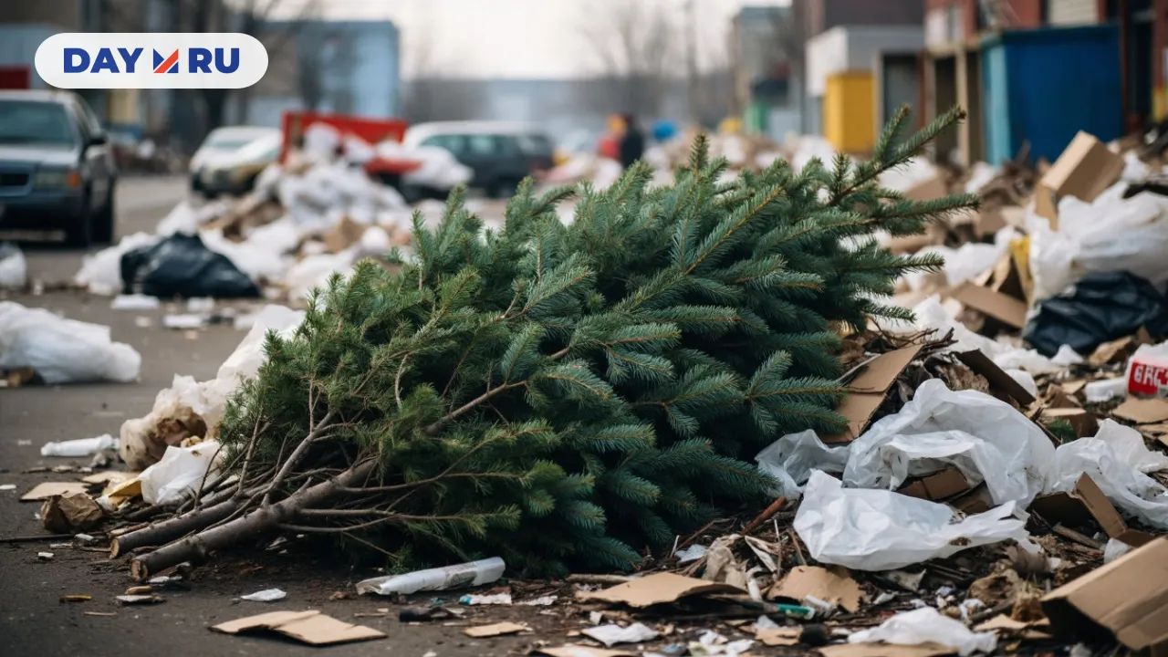 Новогодняя елка на свалке