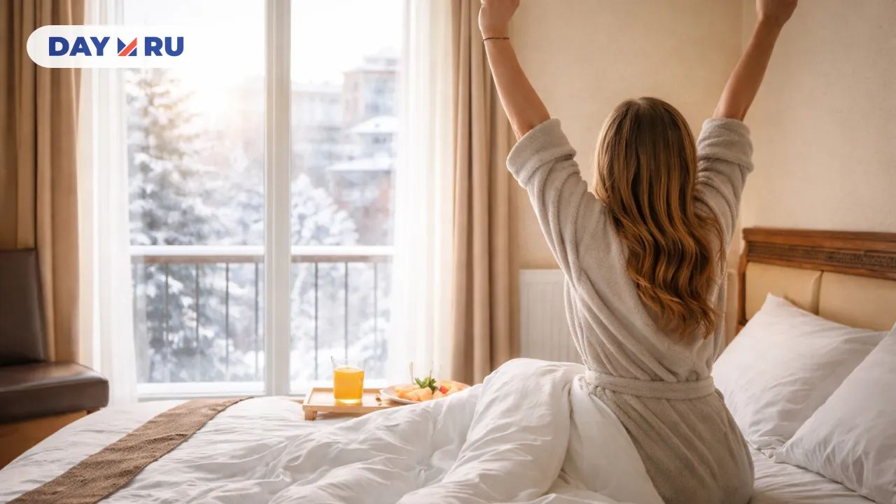 Спокойное зимнее утро мягкого пробуждения