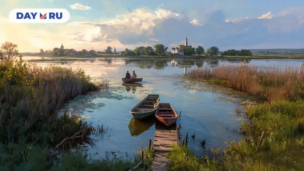 Озеро, лодка