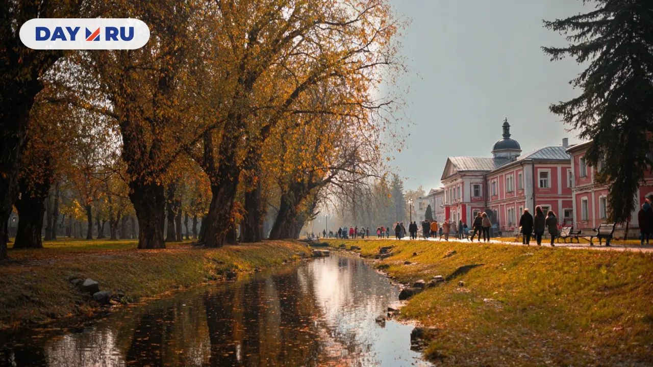 Природа, ручей,, люди