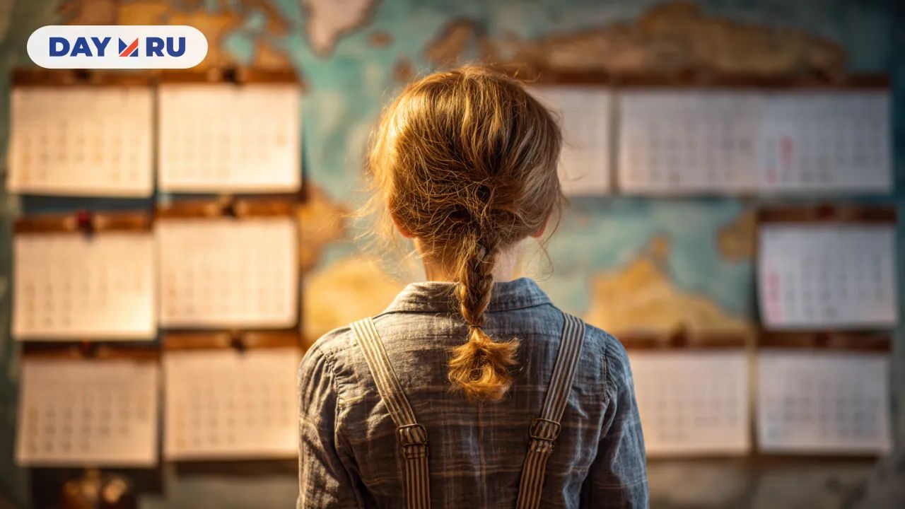 Девочка и календарь, арт