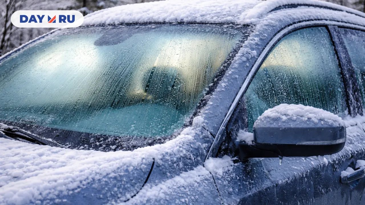 Запотевшие стёкла зимнего автомобиля