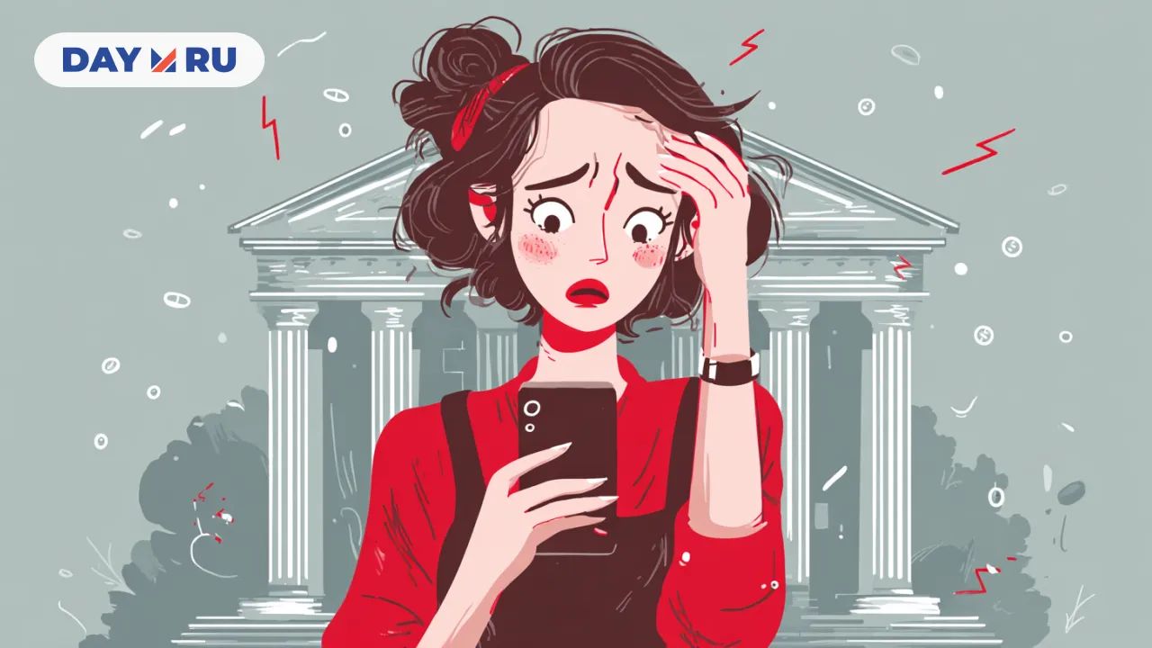 Девушка не может перевести деньги, арт