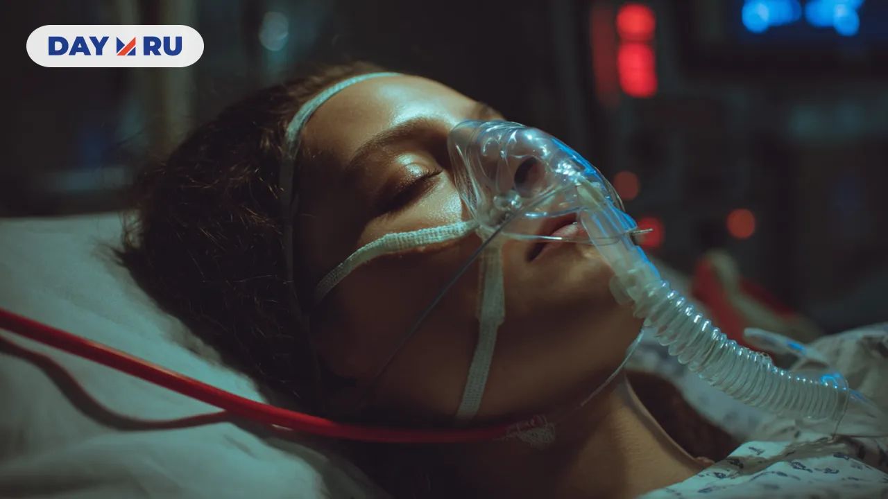 Женщина в реанимации, арт