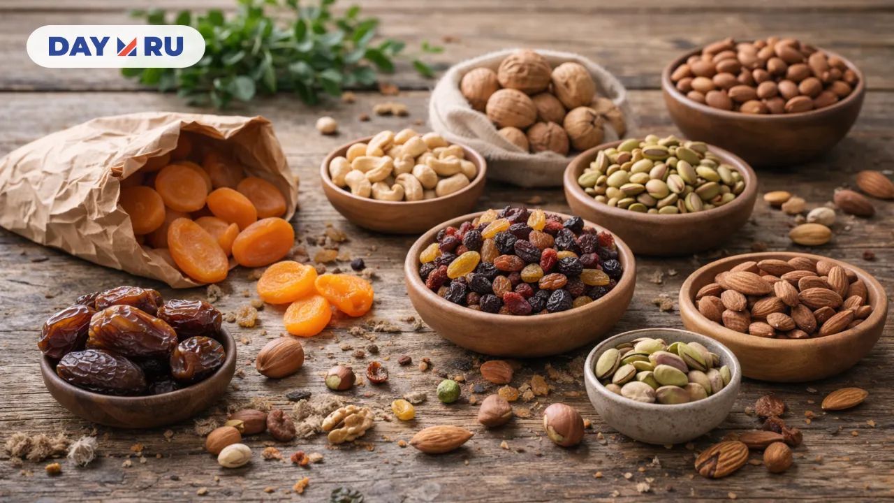 Орехи, сухофрукты