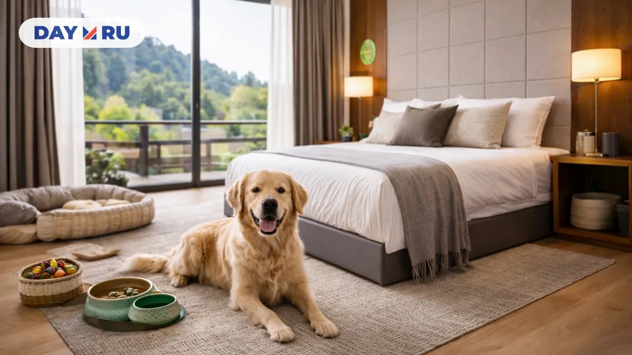 Собака в отеле 