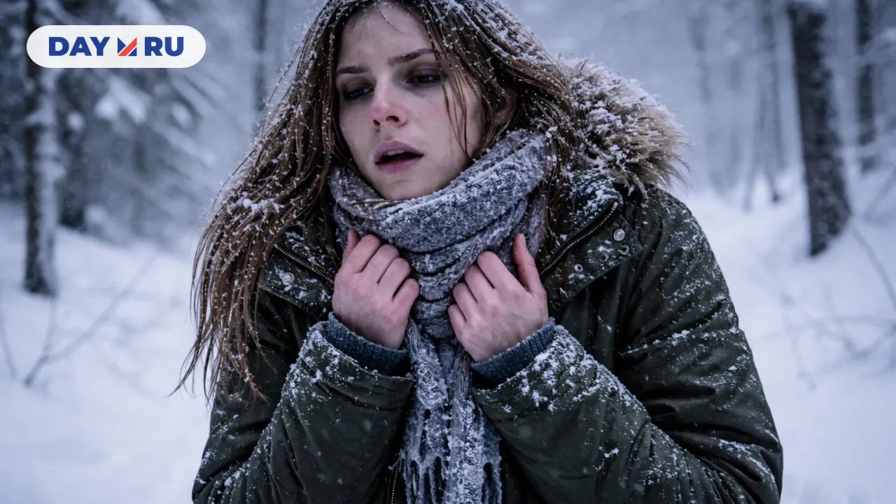 Девушка на морозе