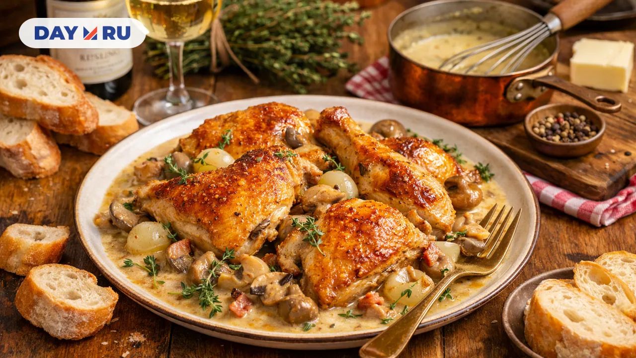 Курочка в соусе Ризлинг
