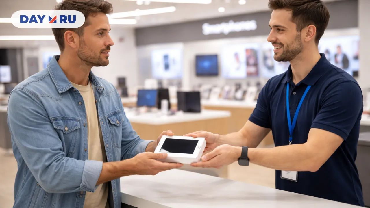 Возврат смартфона в магазине электроники